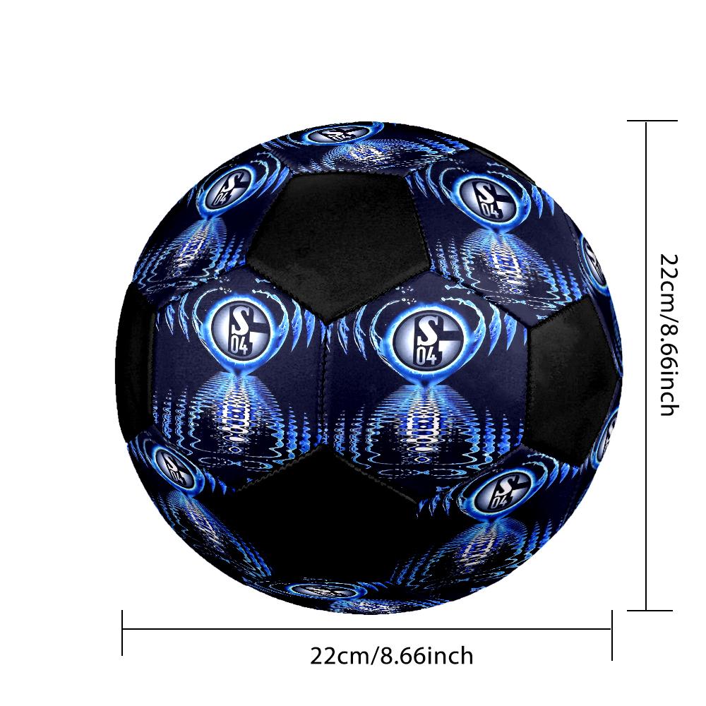 Pallone da Calcetto Indoor Schalke 04 Colorato Cucito a Macchina PVC Misura 5 Pronto per Allenamento di Squadra e Competizione Resistente Alto Rimbalzo Fresco Regalo Sportivo