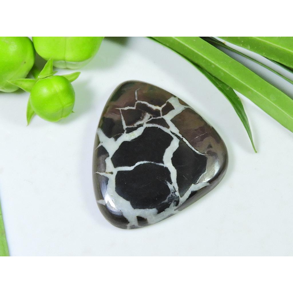 AAA Natural Septarian Jewelry Making Fancy Black Crytsal Gemstone 30X35X05MM SK-861