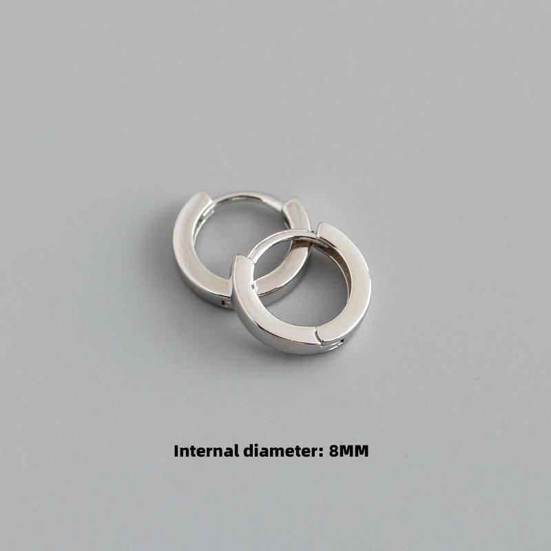 Gold Plated 925 Sterling Silver Hoop Earrings Women Trendy Ear Bone Perforated Design for Weddings