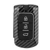 3 Button Carbon Fiber Texture Black Key Fob Case Cover Fit for Mitsubishi Outlander