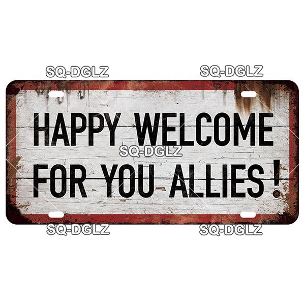 SQ-DGLZ Paris Bangde Road 15x30cm Plate Warning Tin Sign State Wall Decoration Metal Sign Home Decor Painting Plaques Art Poster