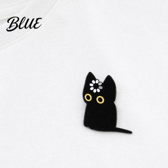 Animal Brooch 2/3Pcs Pin Black Cat Design Lapel Decorative Badge