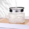 Heat Resistant Glass Teapot Large Capacity Clear Kettle Green Flower Tea Pot Portable Puer Teapots Home Kitchen Jug