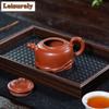 111ml Elegant Yixing Purple Clay Teapots Handmade Oblique Bamboo Pot Raw Ore Downhill Mud Kettle Chinese Zisha Teaset Accessorie