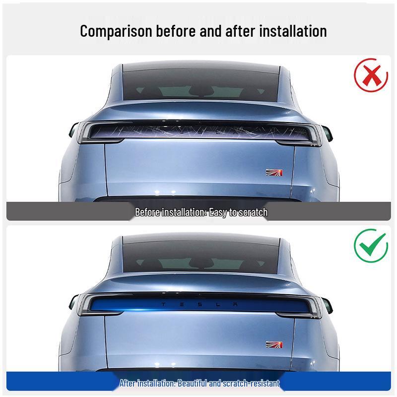 Färgad repfri film för Tesla Model Y bakljus & DRL-dekorpaneler