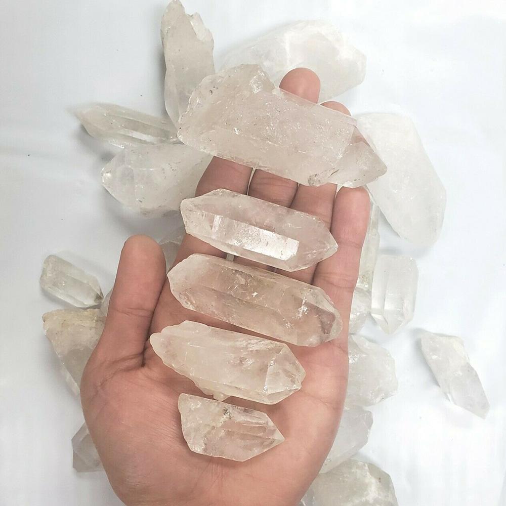 Natural White Quartz Crystal Points Column Bulk Lot Reiki Energy Healing Crystals 50g