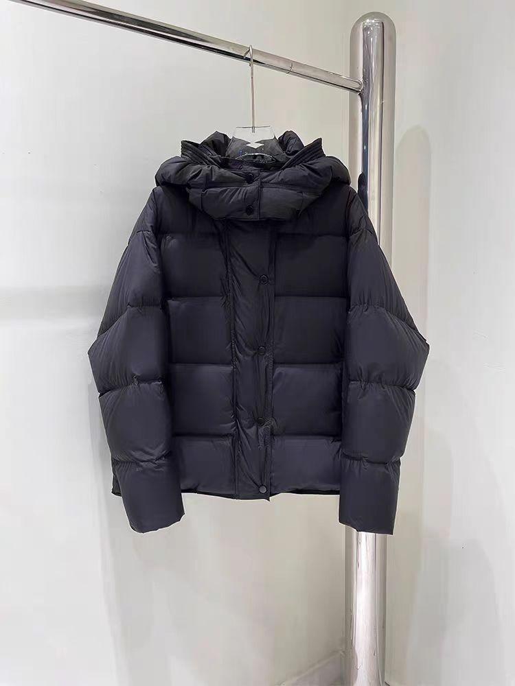 2024 Winter Down Jacket Women's Loose Fashion Thickened Short 90 White Duck Down Warm Jacket