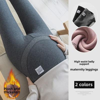 Cotton Maternity Leggings: Spring/Autumn, Plus Velvet, Belly Support, Large Size, Fits Up To 300 Lbs, Nine-Point Pants.
