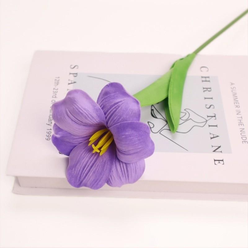 5pc/set Simulation Tulip Fake Flower Artificial 5-Head Tulips Bouquet Luxury Silicone Fake Flowers Wedding Party Decorative New