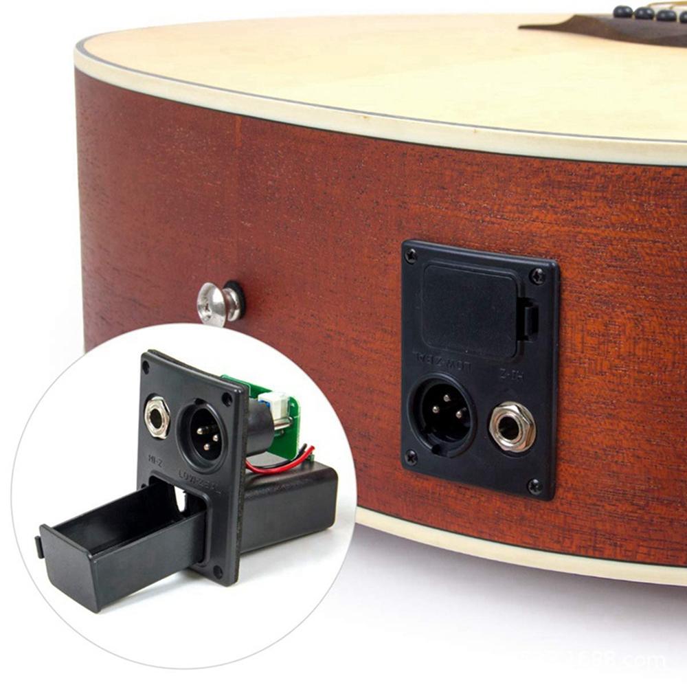 1Set LCD 5Band Acoustic Guitar Preamp EQ Equalizer Piezo Pickup Tuner Amplifier