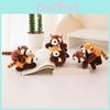 Charming Plush Panda Wrist Jingle Toy Soft Raccoon Doll Keychain Refrigerator Decor