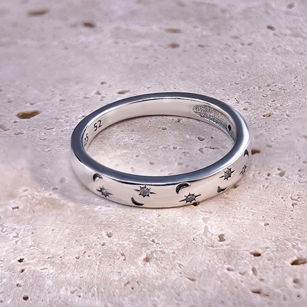 

Women Rings Minimalist Star Moon Plating Ring Popular LOVE Wedding Rings For Women Engagement Jewelry Anniversary 8