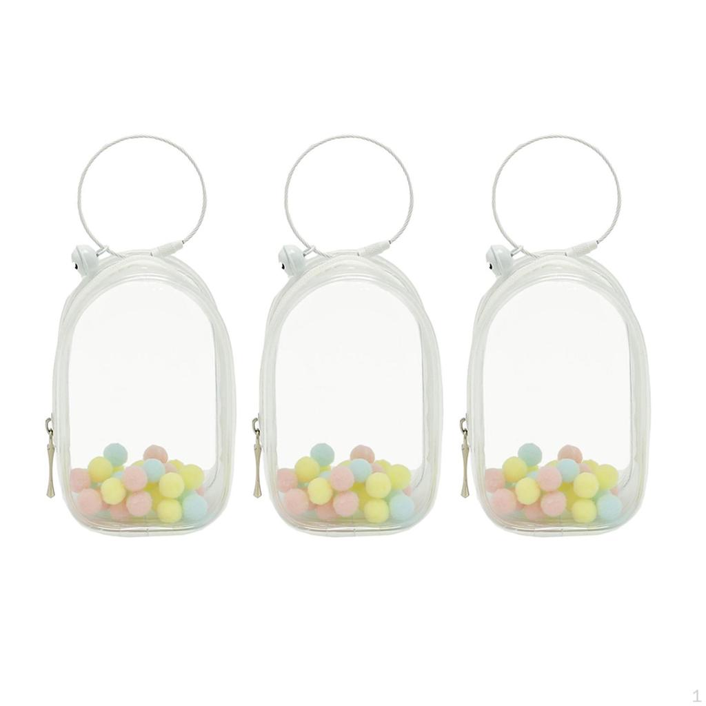 Clear Figure Display Bag Collectibles Case for Mini Figures Zipper Closure Dustproof