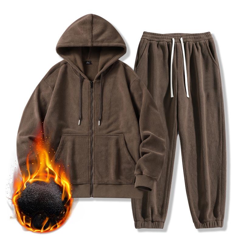 

Зимний новый мужской теплый повседневный спортивный костюм кардиган с капюшоном свитер Tide 4XL