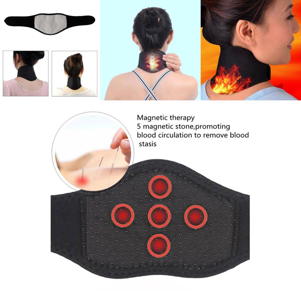 Cozy Neck Protection Wrap Self-heating Black Thermal Neck Brace For Men And Women