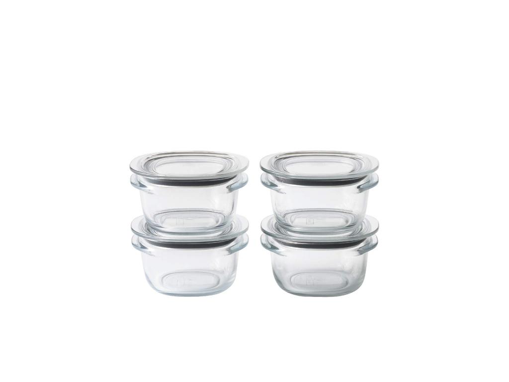 Kitchen Storage Plastic Airtight Storage S Set of TPX Like-it Containers, Size, 4, Clear, FC-030, Freezer-safe, Dishwasher-safe, Containers,