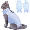 INS Cat Recovery Suit for Abdominal Wounds Breathable E Collar Alternative for Anti Licking Dog Pet