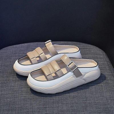 Sandals Women Summer New  Trendyol Slip- Beach Shoes Woman Mules Ladies Comfortable Thick Bottom Casual Footwear Designer