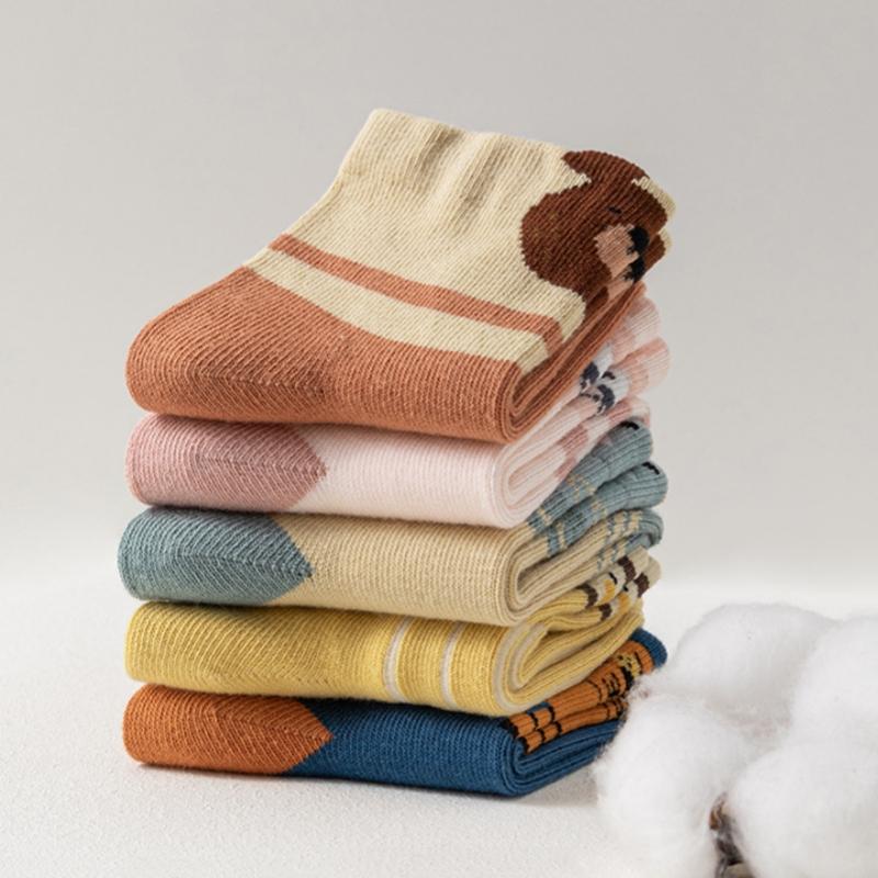 Newborn Plush Sock Autumn Winter Warm Kids Middle Tube Socks  Anti-Cold Baby Footwear Cute Cartoon Children Socks
