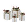 1Set LED Lighted Gift Boxes for Festive Decorations, Powered by Main, LED Lights