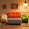 Miniature Simulation Sofa for Dollhouse Living Room 1 12 Scale Furniture Model Ornament for Kids DIY Decor Gifts