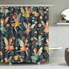 Whimsical Fairy Garden Shower Curtain Colorful Floral Design for Bathroom Decor Extra Long Waterproof Fabric with Hooks Incl