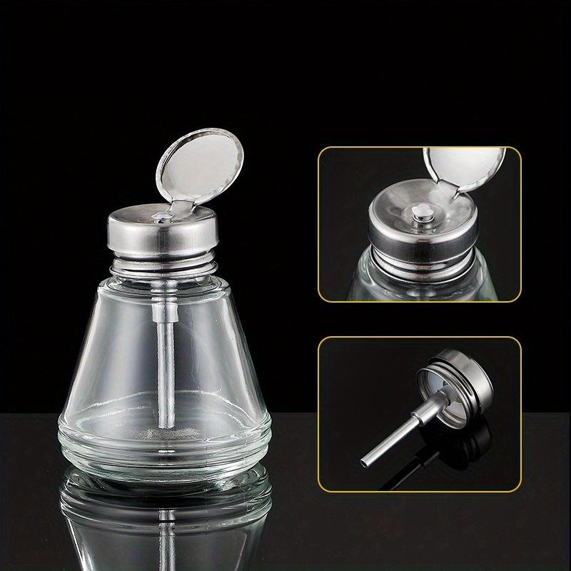 1 szt. Butelka na wodę do mycia talerzy pod ciśnieniem, Szklana butelka na alkohol, Butelka na alkohol typu press, Narzędzie do zdobienia paznokci, Butelka na wodę do mycia paznokci