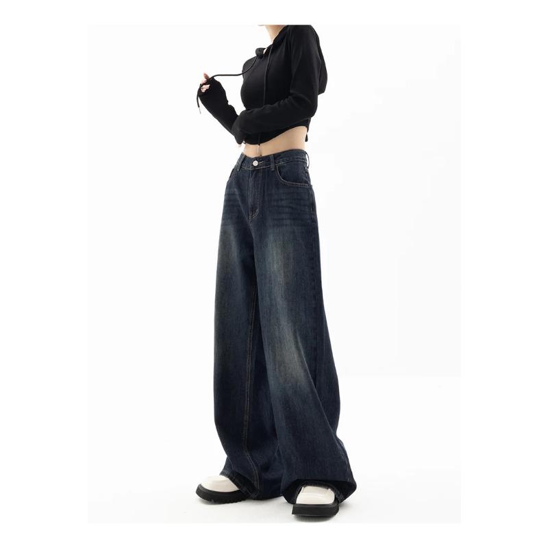 Y2K Vintage High Waist Harajuku Loose Jeans Pants Korean Fashion Women's Grunge Wide Leg Oversized Denim Trouser Female Clothes