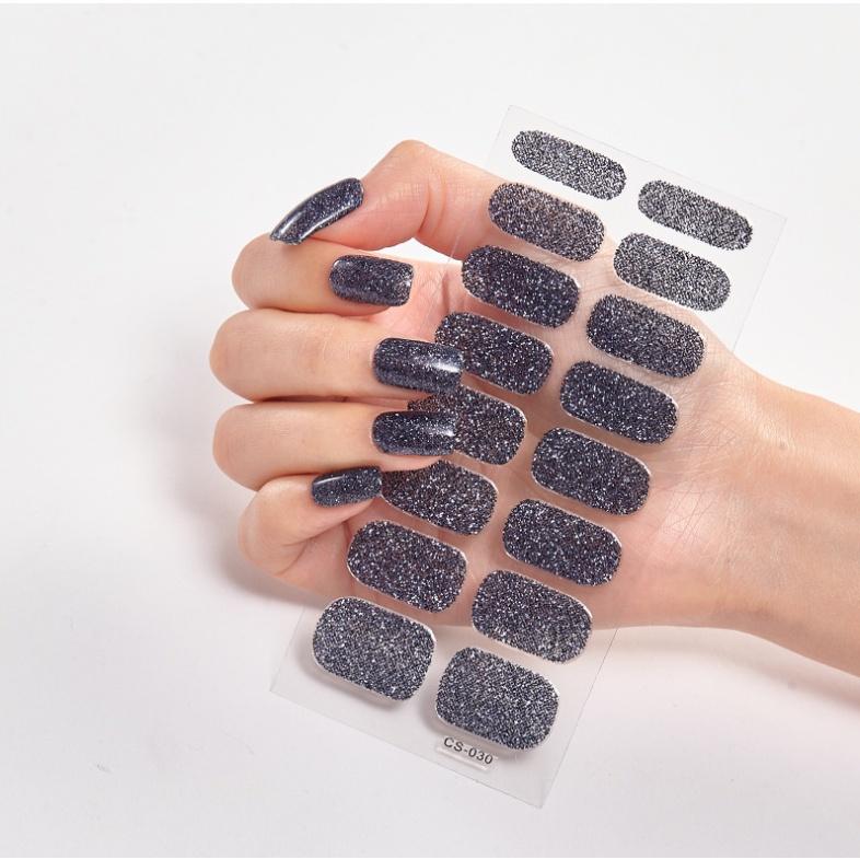 Pure color glitter nail polish sticker Korea Glitter gradient nail polish sticker CS001 - 050