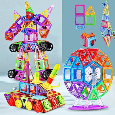 Magneet Tegels 30-168PCS Magnetische Bouwstenen Speelgoed  Educatief Constructor Set Speelgoed Leren Verjaardag Kerstcadeaus
