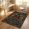 Bee Theme Soft Crystal Velvet Rug Custom Name & Text Print Non Slip Floor Rug for Bedroom Living Room
