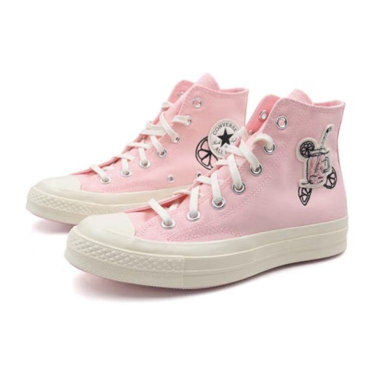 Converse 1970s Comfortable Fashion Breathable Lightweight High-Top Canvas Shoes Women Sneakers Pink A07558C