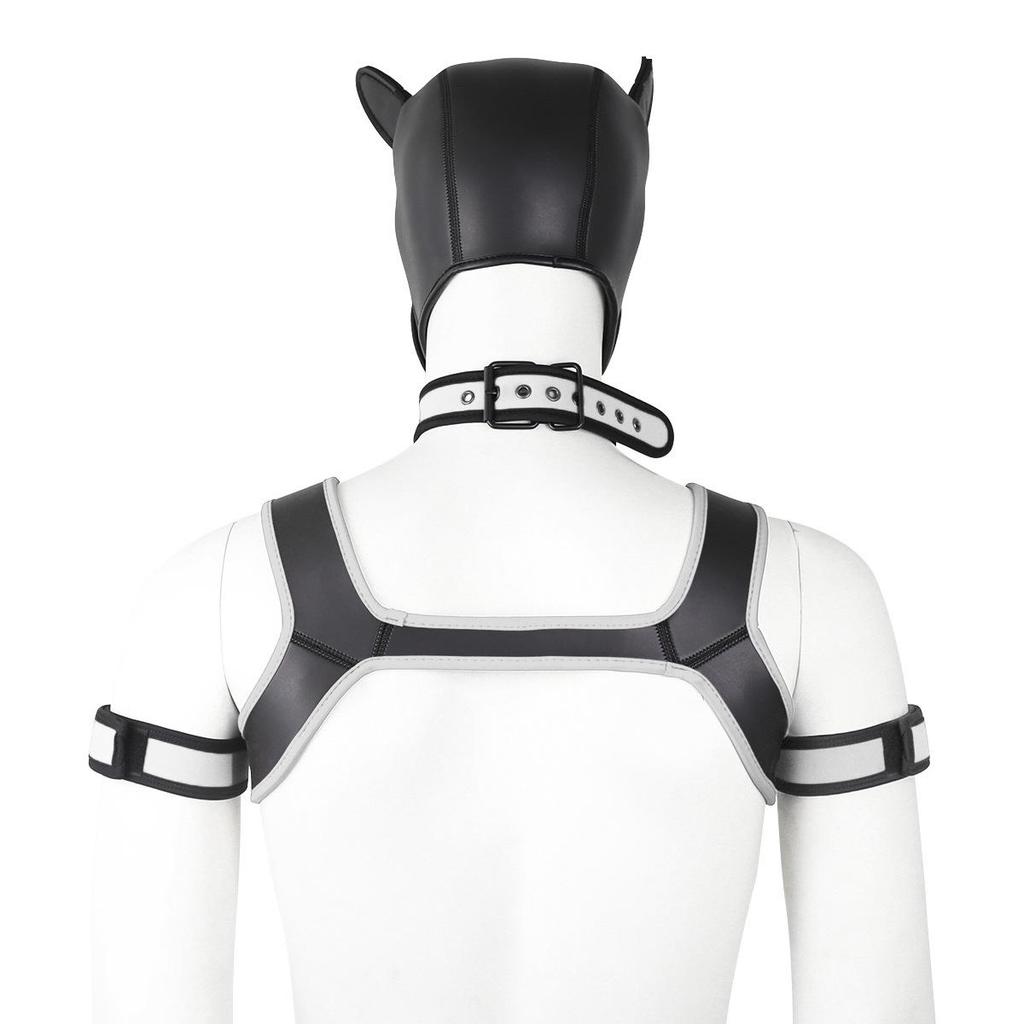 Erotic Adult Toys Set: Dog Headgear, Armband, Chest Strap, Neck Collar, Costume Props