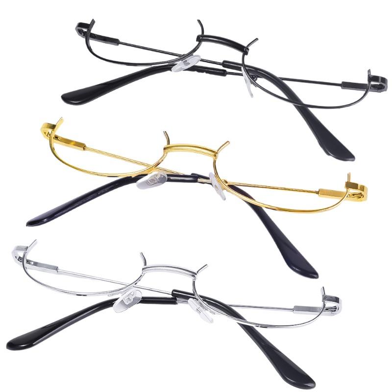 Metal Frame Half Frame Without Lens Girls Chic Cosplay Party Decoration Eyewear New Vintage Glasses Y2K Metal Photography