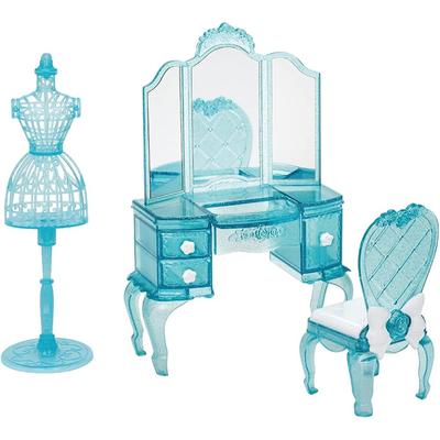 TAKARA TOMY Licca Dream Princess Crystal Dresser Set Dress-Up Doll Toy for Ages 3 and Up