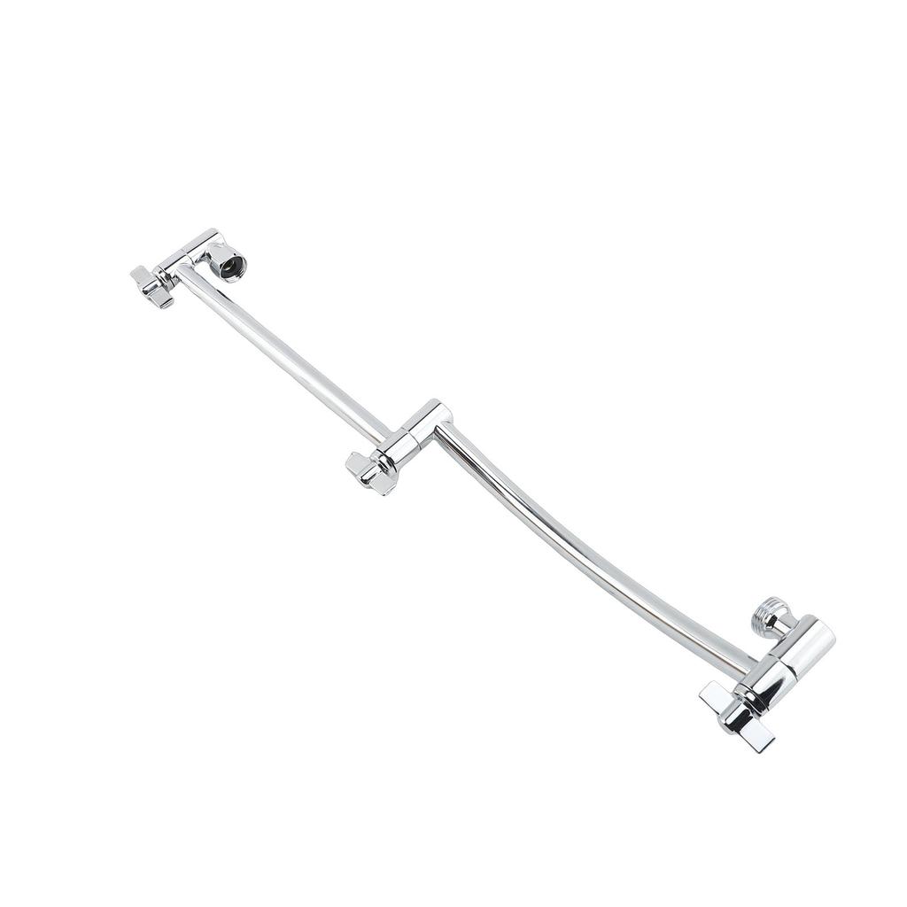 Curved Shower Head Extension Arm Stainless Steel Adjustable Height Angle Shower Arm Extender for Bathroom