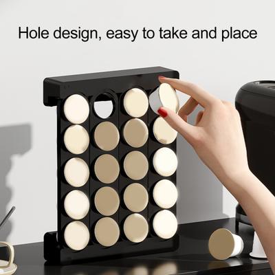 Suporte para Cápsulas de Café com 20 Compartimentos Rack de Armazenamento de Grande Capacidade para Tipo K