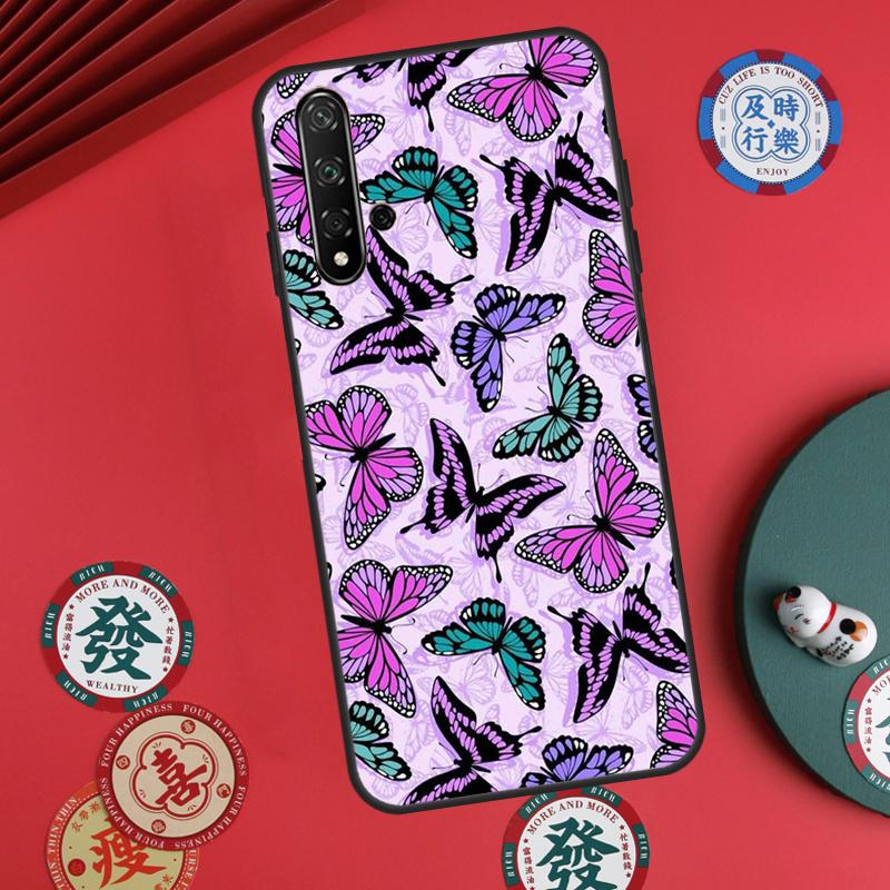 Luxury Butterfly For Huawei Nova 5T 9 10 SE 7i 8i 11i 12i Y73 Y72 Y61 Y91 Y60 Y70 Y90 P20 P30 P40 Lite Case