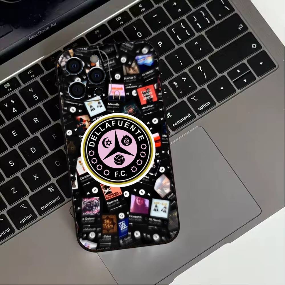 

D-Dellafuente-FC Phone Case For iPhone 17,16,15,14,13,12,11 Plus,Pro Max,XS,Soft Silicone Black Cover iPhone14