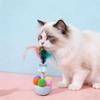 Self-Amusement Cat Toy: Feather Ball, Roly-Poly, Scratch & Bite Resistant, Teaser Stick for Kittens