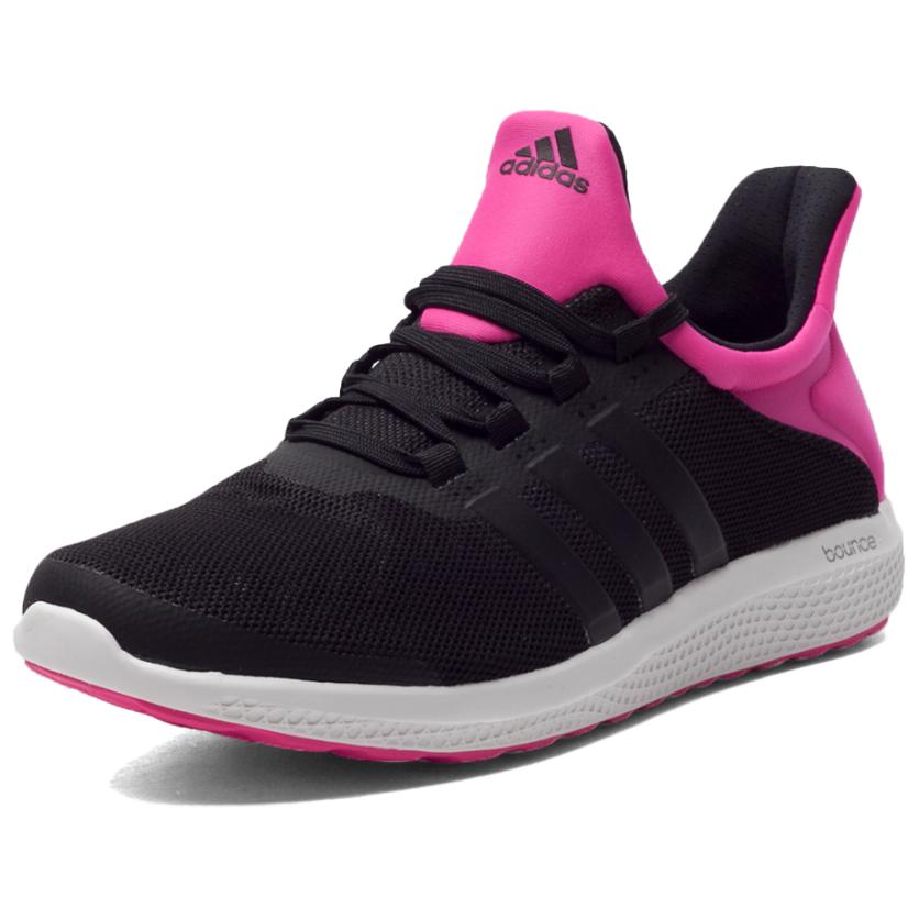 Adidas Bounce Soft And Comfortable Slip Resistant Abrasion Resistant Low top Running Shoes Women's Black AQ3589