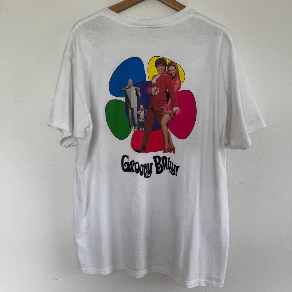 Vintage 1999 Austin Powers TShirt Mens XL Dr Evil Mini Me Movie Tee Funny 90s Unisex T-Shirt XXL