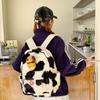 Dog Star Burger Decoration Black And White Large Capacity Backpack Plush