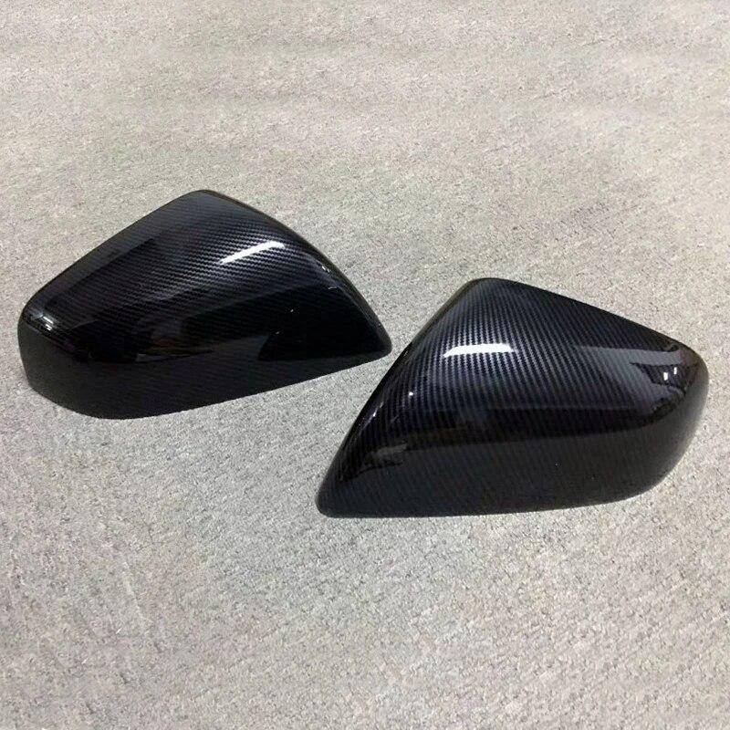 2Pcs ABS Carbon Fiber Side Door Rearview Mirror Cover Trims Car Accessories Fit For Tesla Model X 2016 2017 2018 Accessories