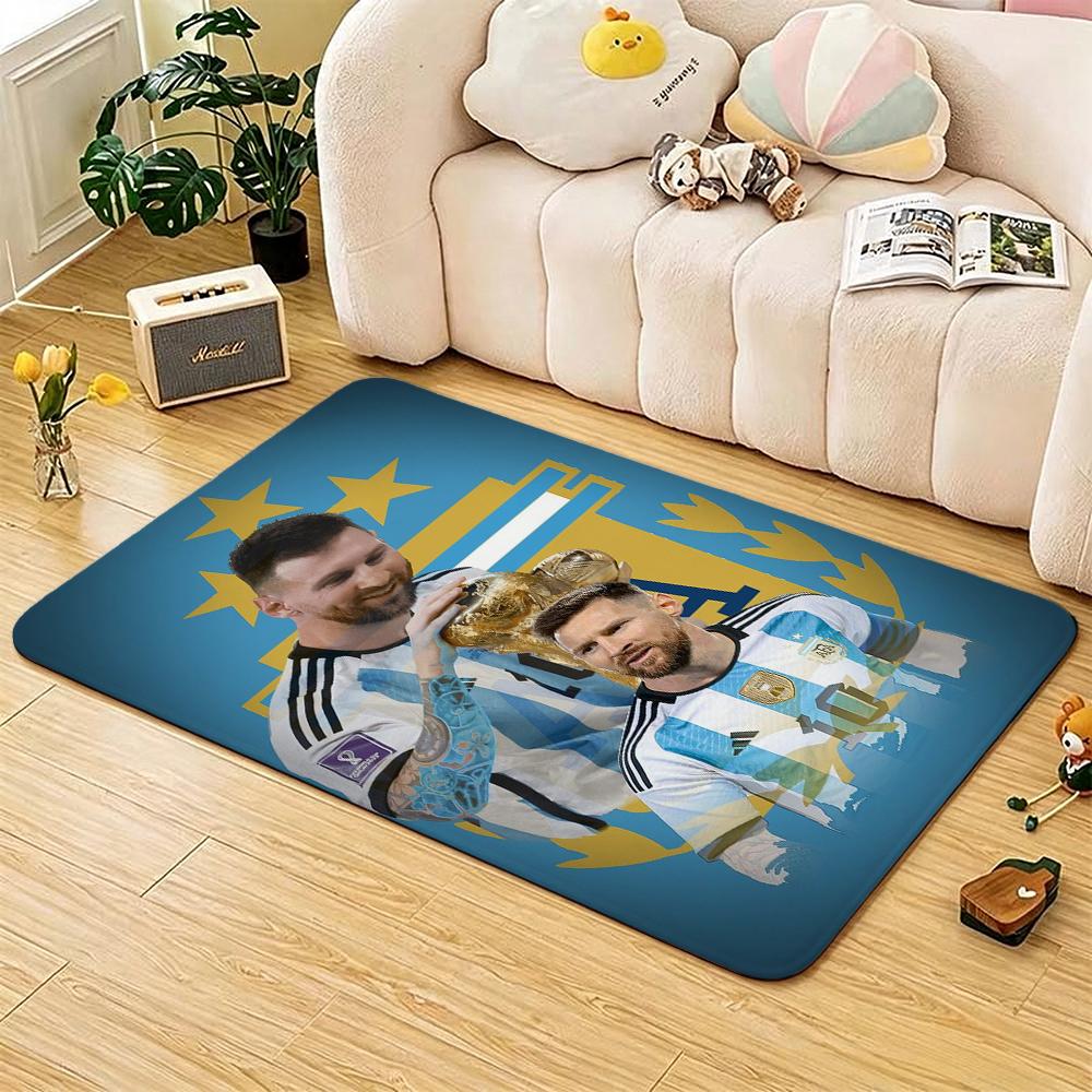 Messi Champion Carpet Floor Mats Printing Art Office Chair Cushion Bathroom Mat