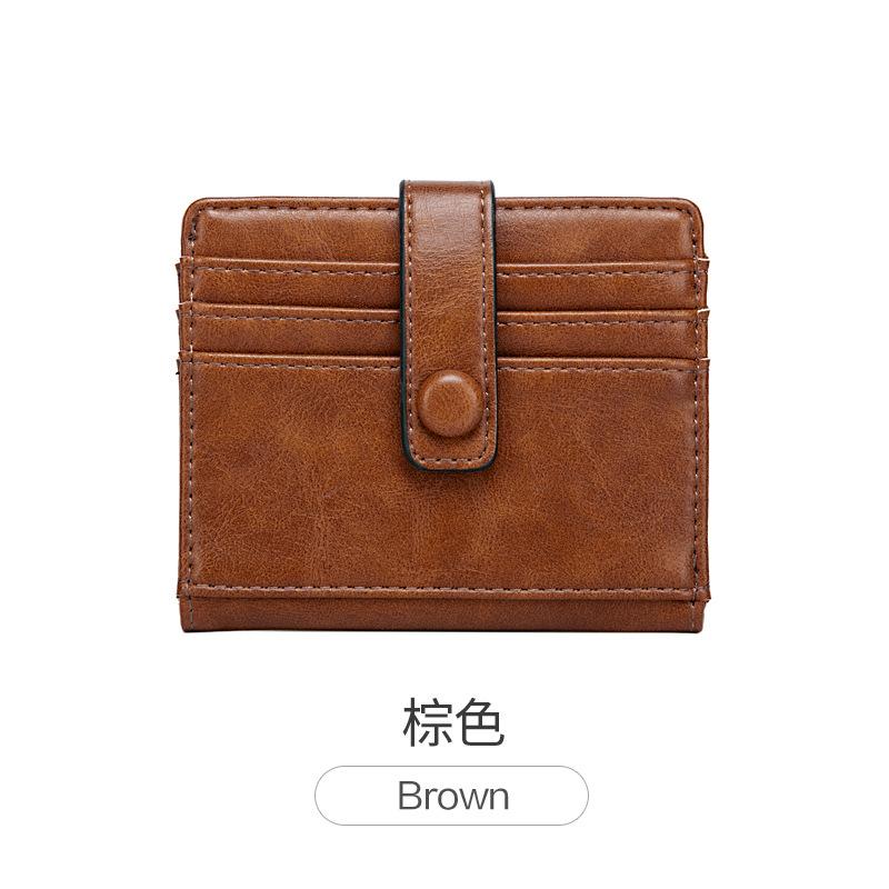 New fashion card bag, women's multi-card position, simple solid color card cover, light and versatile, short small wallet.