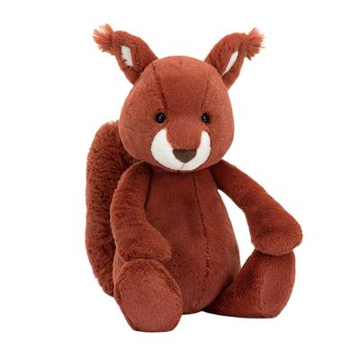 Jellycat Forest Animals Bashful Squirrel Shy Squirrel Creative Red Three-Dimensional Figure Doll Plush Figure Sitting 23cm Height