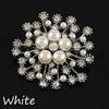 Fashion Accessories Wedding Dress Women Flower Brooches Pins Crystal Rhinestone Jewelry Pearl