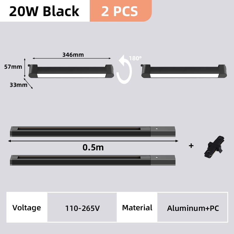New Track Lights Aluminum Ceiling Track Light Floodlight Lamp 110-220V Light Track Rail  Indoor Life Clothing Store Home Decor