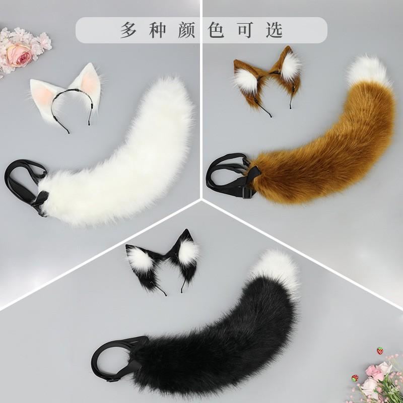 Handmade Japanese Lolita Fox Ear Headband With Standing Fur Tips Cosplay Accessory Adult Anime Fans